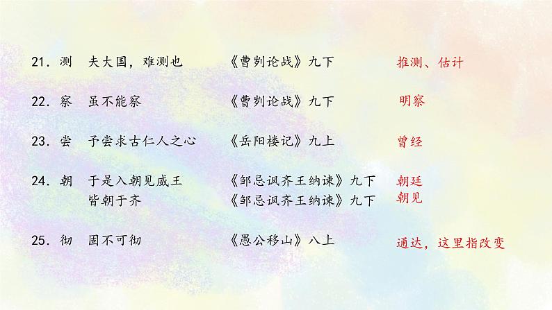 初中语文教材文言实词梳理A-D 课件07