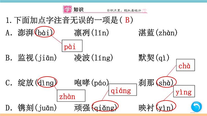 第一单元：4 一着惊海天——目击我国航母舰载战斗机首架次成功着舰 习题课件（含答案）_部编八上02