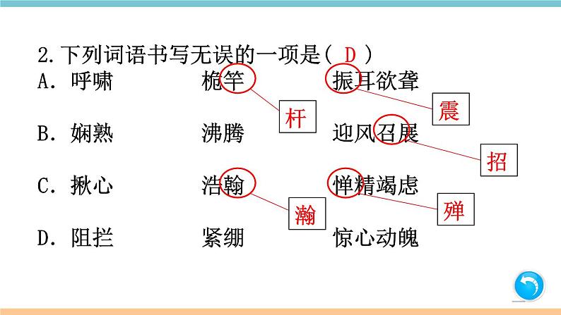 第一单元：4 一着惊海天——目击我国航母舰载战斗机首架次成功着舰 习题课件（含答案）_部编八上03