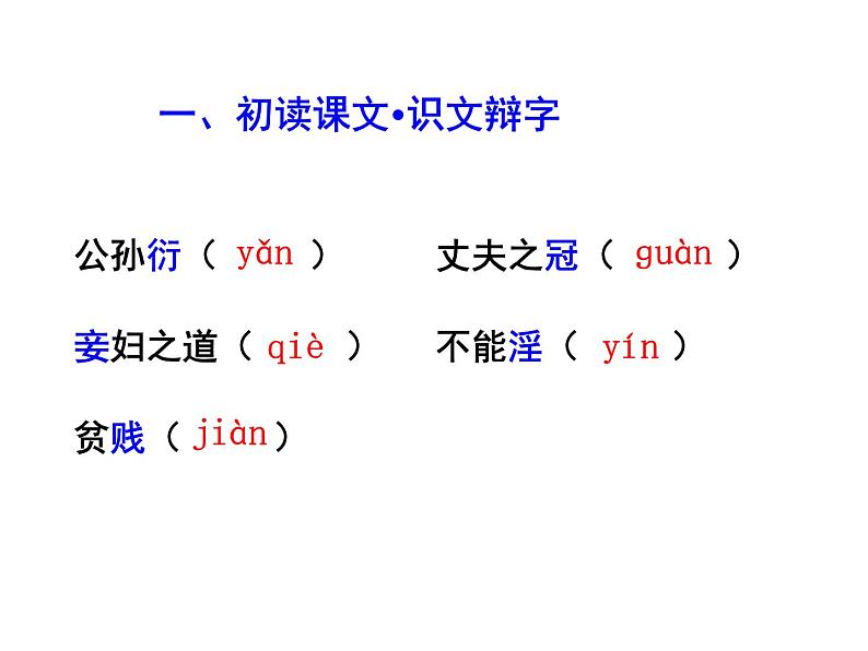 人教版八年级上册语文第六单元孟子三章之《富贵不能淫》随堂课件05