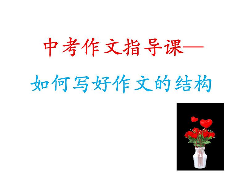 八年级下语文课件中考作文指导课——如何写好作文的结构（33张）_人教新课标01