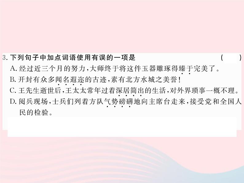 八年级下语文课件八年级语文下册第四单元14一个青年摄影师和四个文化名人习题课件语文版_语文版（2016）03