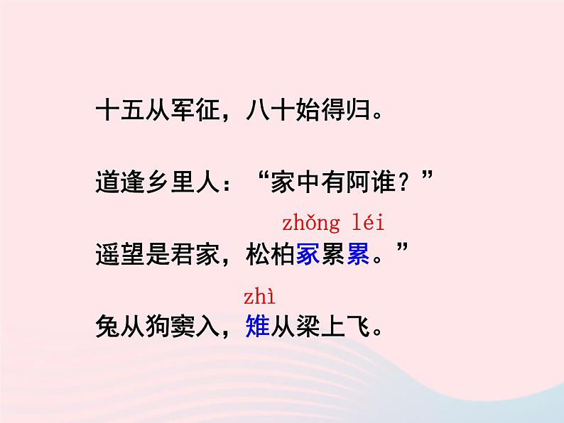八年级下语文课件八年级语文下册 第五单元 十七《诗词五首》十五从军征课件 语文版_语文版（2016）08
