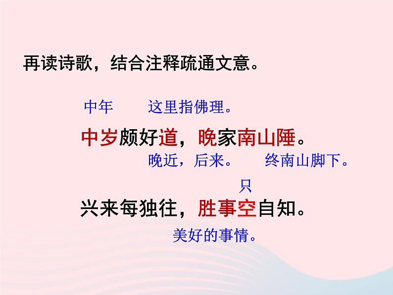 八年级下语文课件八年级语文下册第六单元二十一诗词五首终南别业课件语文版_语文版（2016）08
