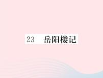 初中语文第六单元23 岳阳楼记习题课件ppt