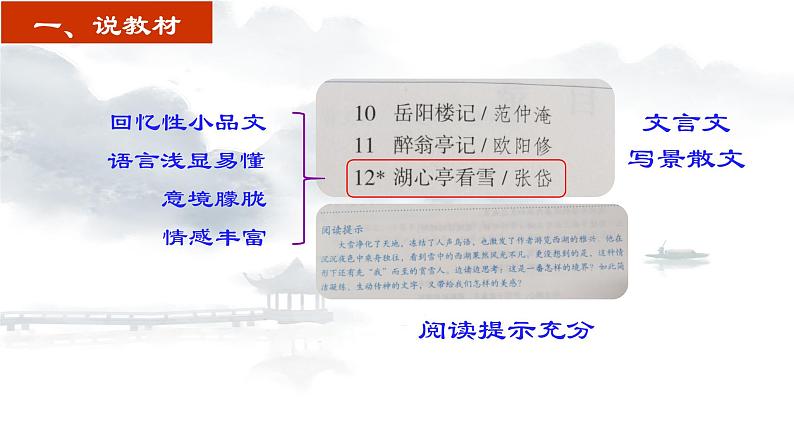 12《湖心亭看雪》说课课件第3页