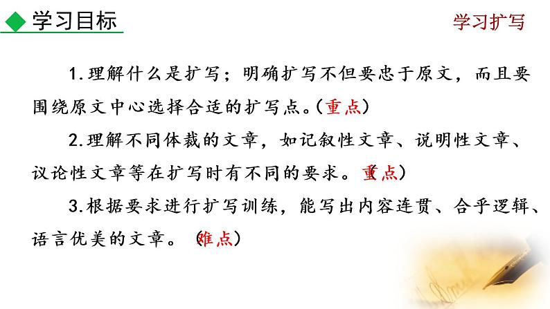 部编版九年级下册：写作《学习扩写》PPT课件02