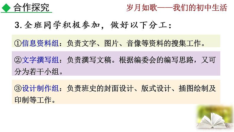 部编版九年级下册：综合性学习《岁月如歌——我们的初中生活》PPT课件05