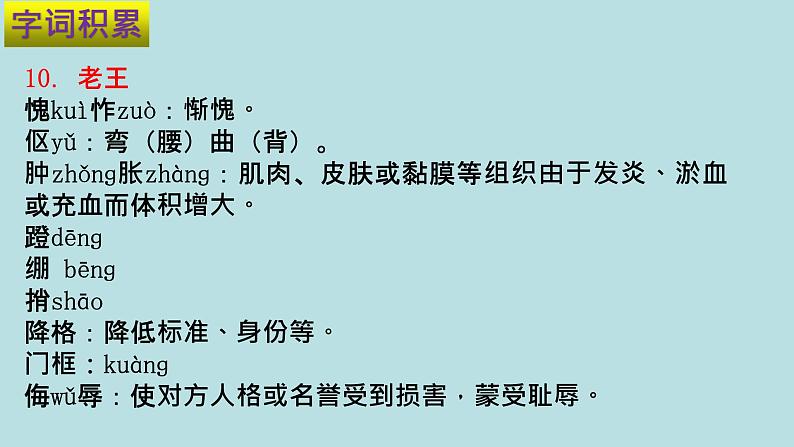 专题03 第三单元-2019-2020学年七年级下册语文期末单元核心考点梳理（复习课件）(共29张PPT)05