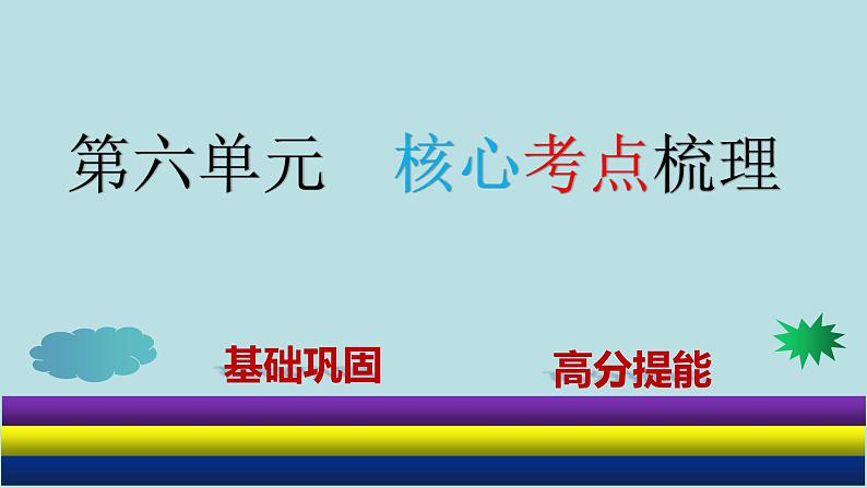 专题06 第六单元-2019-2020学年七年级下册语文期末单元核心考点梳理（复习课件）(共37张PPT)01