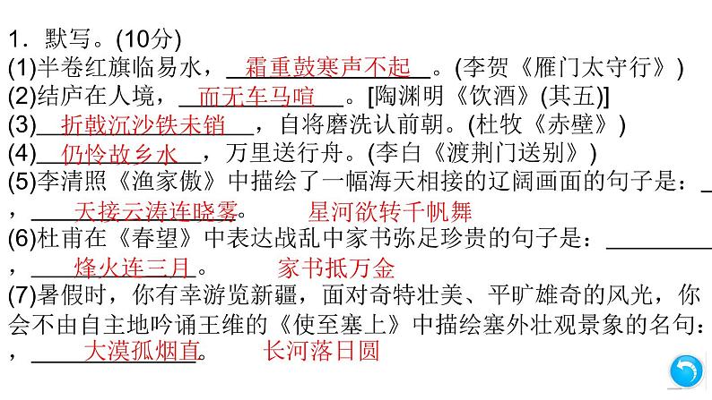 （安徽专版）八年级语文上册期末检测卷课件新人教版06