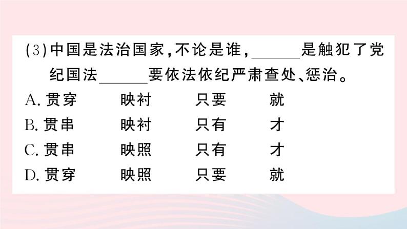 （河北专版）八年级语文上册专题三词语（成语）的理解与运用课件新人教版06