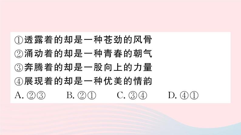 （河北专版）八年级语文上册第四单元15白杨礼赞课件新人教版06