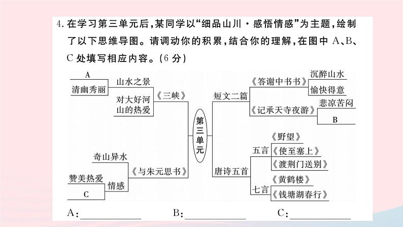 （山西专版）2019秋八年级语文上册第三单元检测卷课件新人教版06