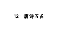 初中语文人教部编版八年级上册12 唐诗五首综合与测试习题课件ppt