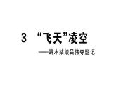 2019-2020学年八年级语文上册第一单元3飞天凌空——跳水姑娘吕伟夺魁记习题课件