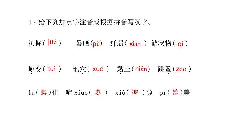（新人教版）八年级语文上册第五单元20蝉习题课件第7页