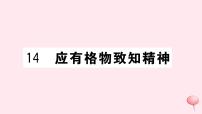 人教部编版八年级下册14 应有格物致知精神精品习题课件ppt