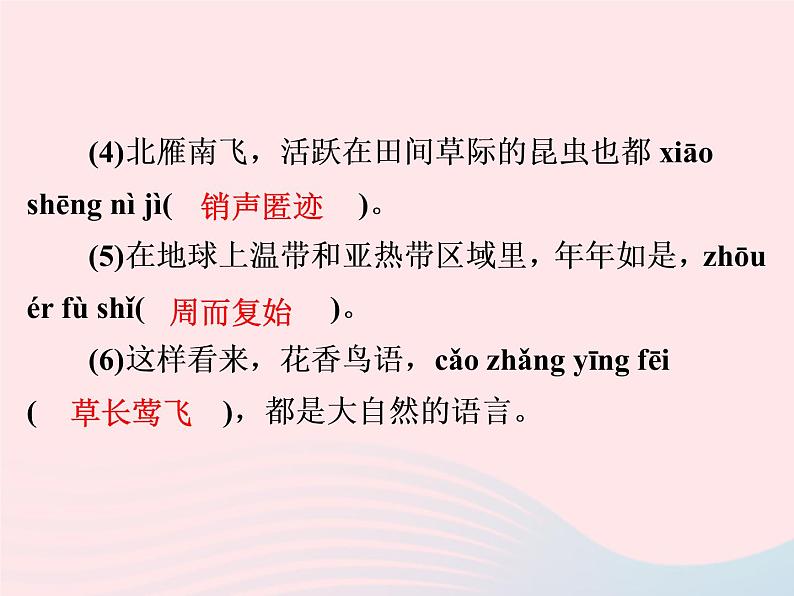 八年级语文下册第二单元第5课《大自然的语言》习题课件新人教版第8页