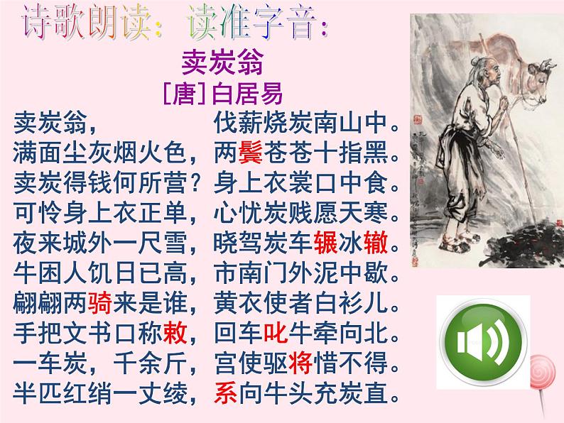 八年级语文下册第六单元第24课《唐诗二首》卖炭翁课件新人教版06