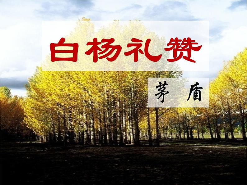 八年级上语文课件《白杨礼赞》  人教版（2016部编版） (6)02