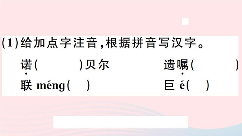八年级上语文课件安徽专版第一单元2首届诺贝尔奖颁发习题课件新人教版_人教版（2016部编版）第3页