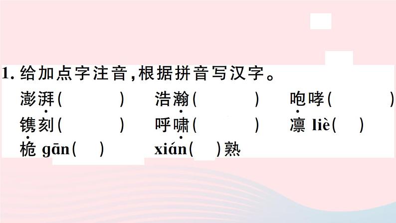 八年级上语文课件安徽专版第一单元4一着惊海天__目击我国航母舰载战斗机首架次成功着舰习题课件新人教版_人教版（2016部编版）02