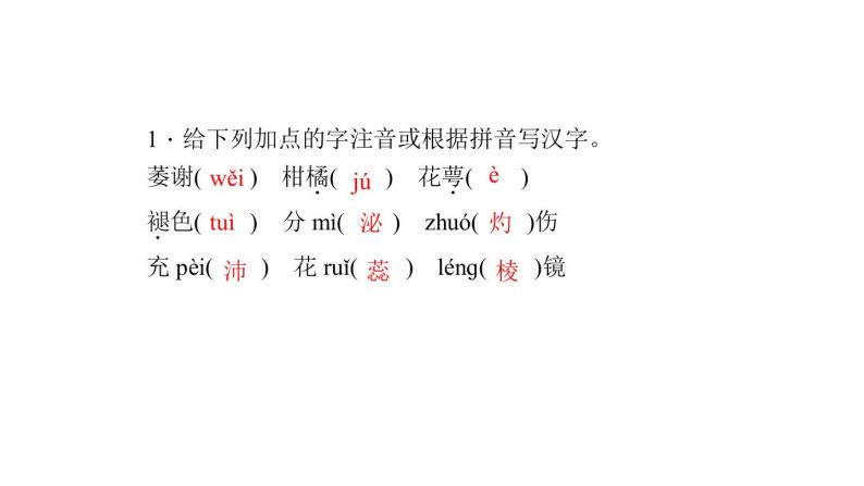 （语文版）八年级语文上册第四单元14花儿为什么这样红习题课件03