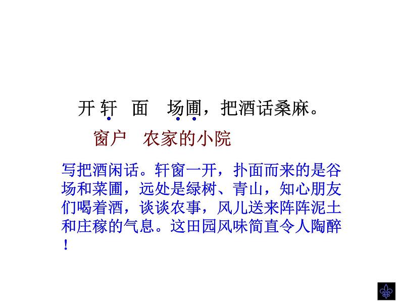 （语文版）八年级语文上册第六单元第25课《诗词五首》过故人庄课件第8页