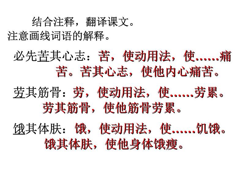 （语文版）八年级语文上册第七单元第26课《古文二则》生于忧患，死于安乐课件第4页