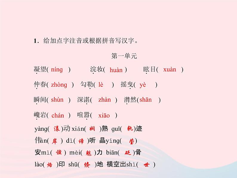 八年级语文上册专题一语音与汉字习题课件（新版）语文版02