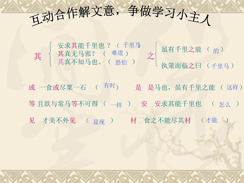 八年级上语文课件马  说 (16)_鲁教版第7页