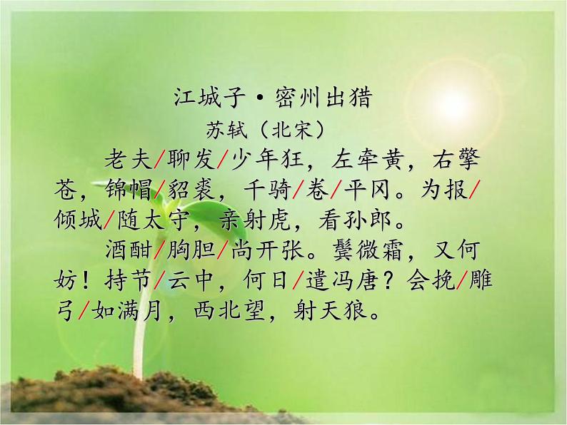 八年级下语文课件词五首  江城子  密州出猎 (29)_鲁教版第6页