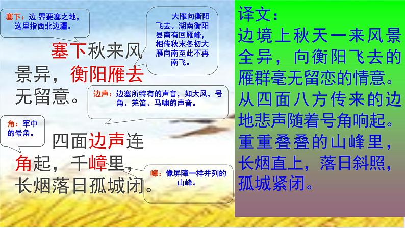 八年级下语文课件词五首 渔家傲 秋思 (18)_鲁教版第7页