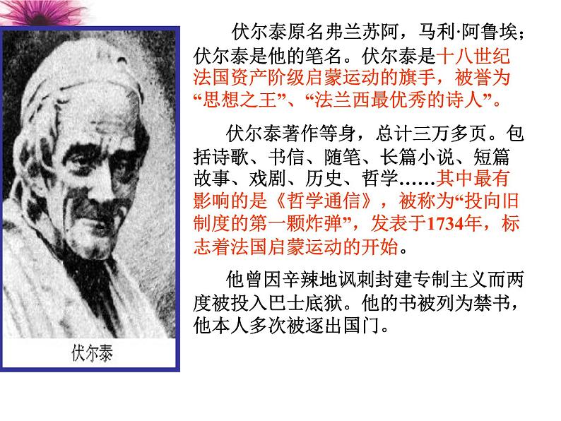 八年级下语文课件纪念伏尔泰逝世一百周年的演说 (16)_鲁教版第5页