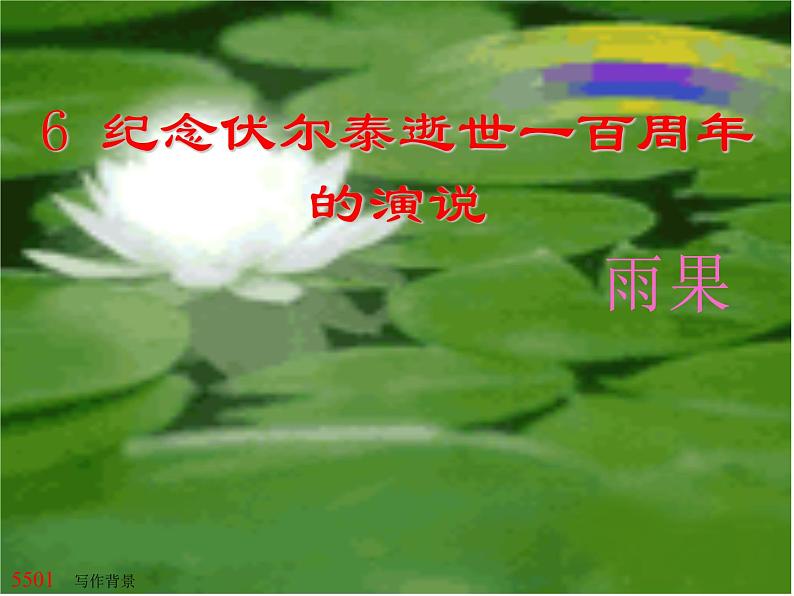 八年级下语文课件纪念伏尔泰逝世一百周年的演说 (10)_鲁教版第1页