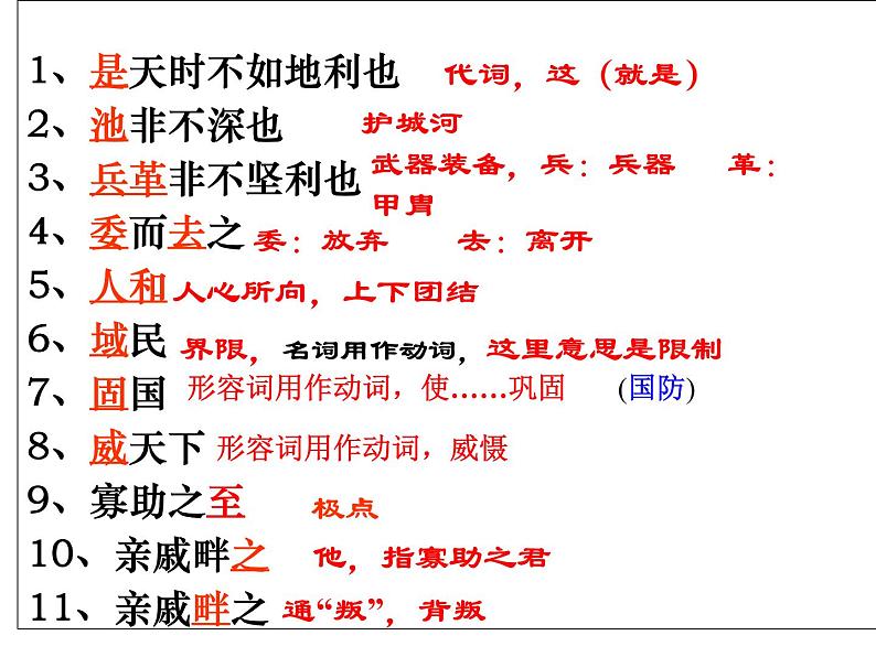 八年级下语文课件孟子两章  得道多助  失道寡助 (18)_鲁教版第7页