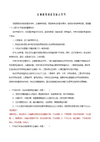 2021初中语文中考复习专题-正确使用词语及标点符号