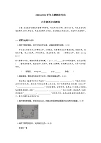 河南省郑州市2020-2021学年八年级上学期期末语文试卷（word版，含答案）