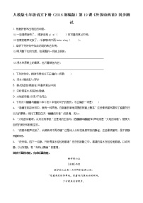 初中语文人教部编版七年级下册19*外国诗二首综合与测试优秀课时训练