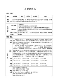 人教部编版七年级下册第四单元14 驿路梨花获奖教学设计
