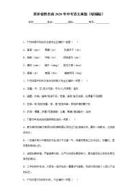 贵州省黔东南2020年中考语文真题含答案解析