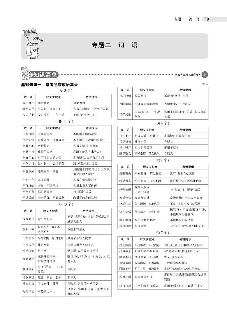 2021版《5年中考3年模拟》全国版中考语文：02专题二　词　语01