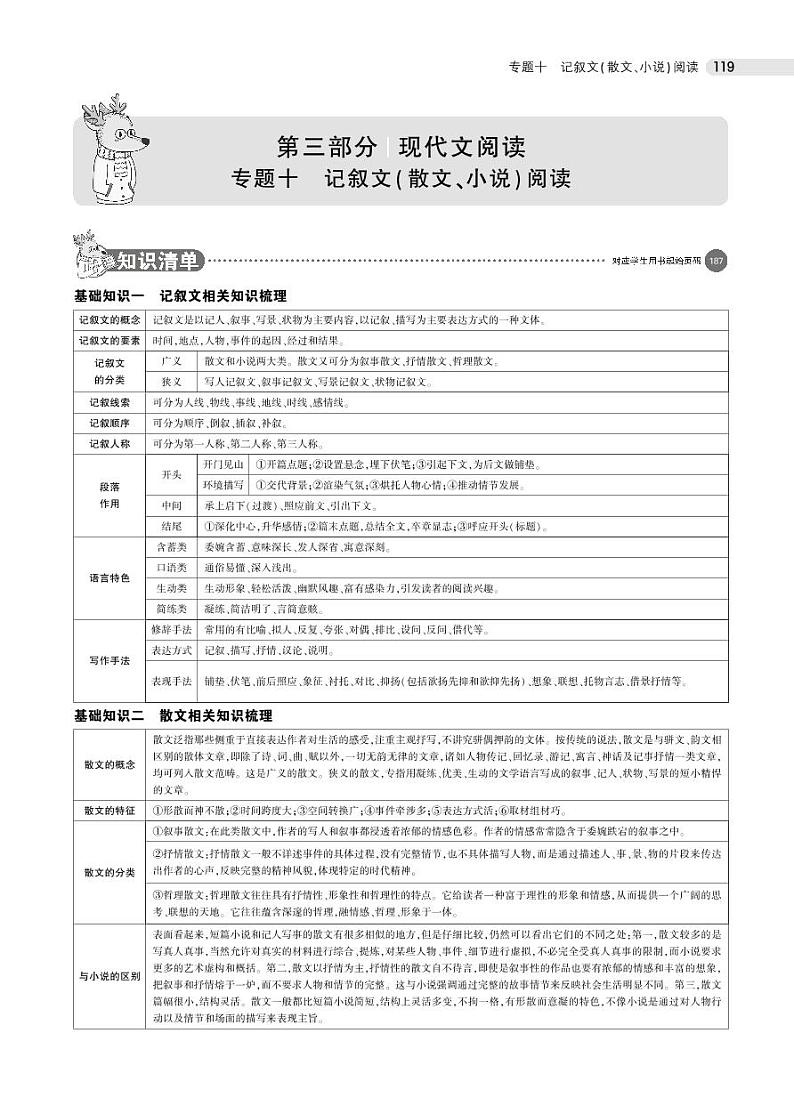 2021版《5年中考3年模拟》全国版中考语文：10专题十　记叙文(散文、小说)阅读01