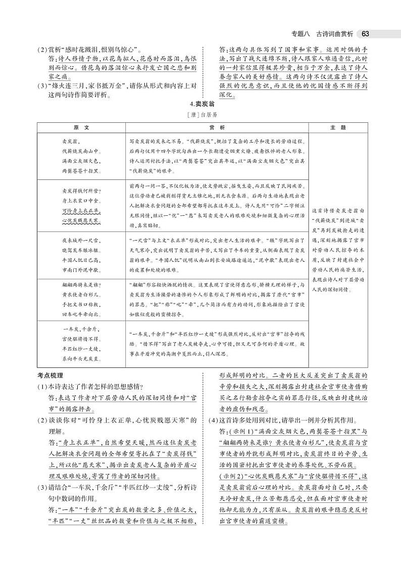 2021版《5年中考3年模拟》全国版中考语文：08专题八　古诗词曲赏析03