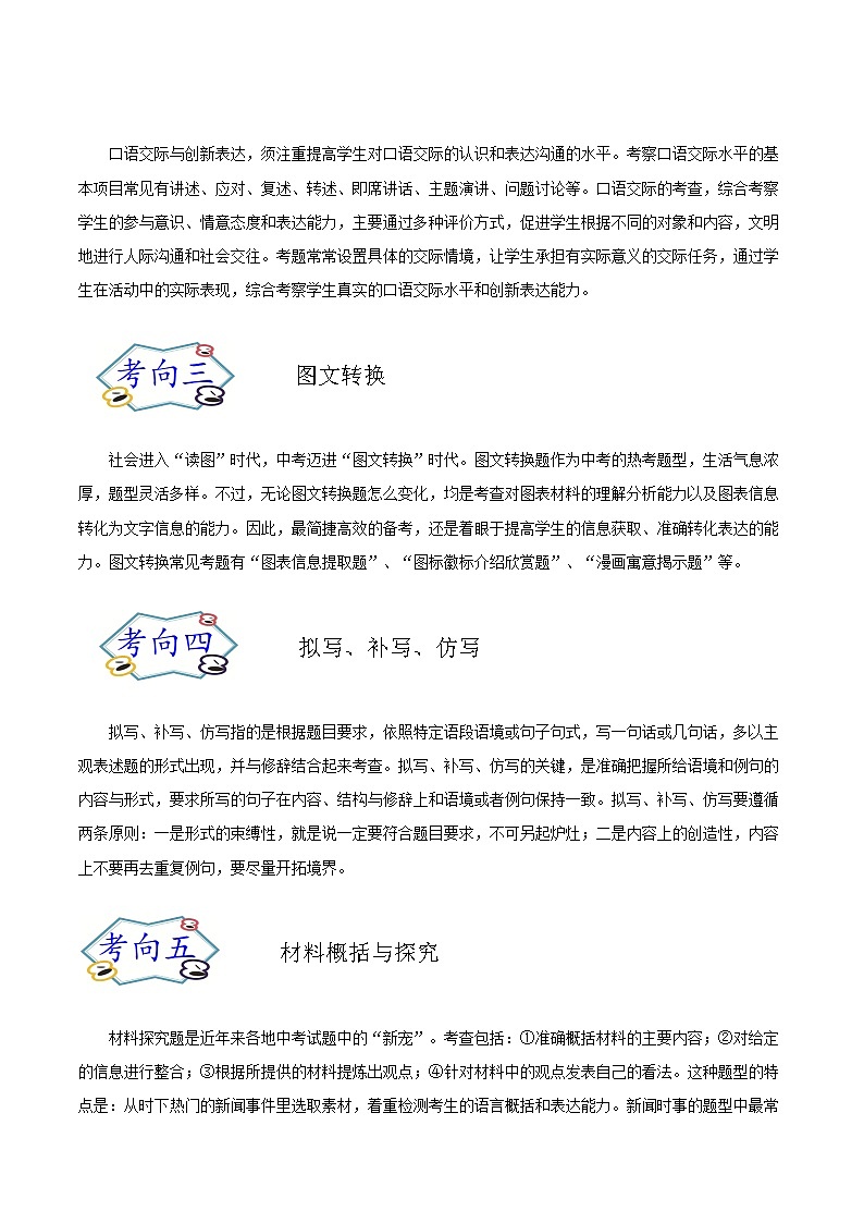 考点07 综合性学习（考点详解）-备战2021年中考语文考点微专题02