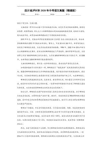 四川省泸州市2020年中考语文真题-含解析