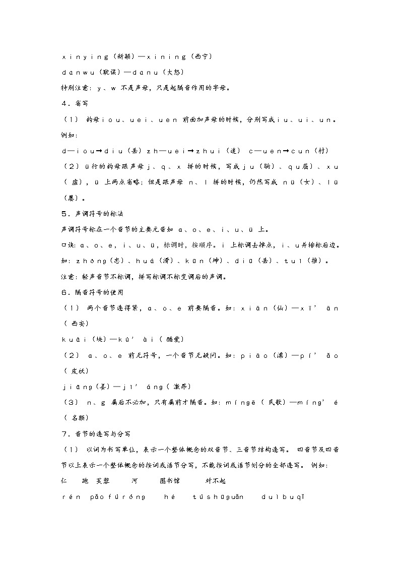 一：2021中考拼音规则必背清单第2页