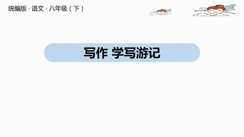 部编版八年级语文下册 第5单元 写作 学写游记(PPT课件）01