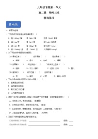 人教部编版九年级下册2* 梅岭三章随堂练习题